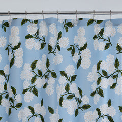 Hydrangea Classic Cool Cotton Percale Shower Curtain - Powder Blue