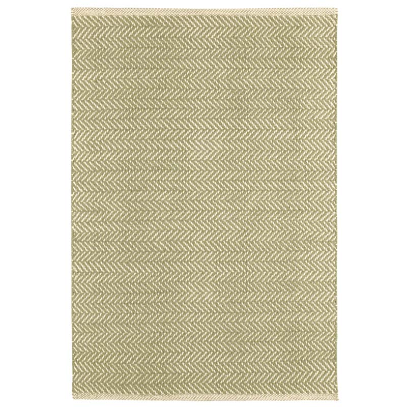 Herringbone Handwoven Cotton Rug - Sage, 2' x 3'