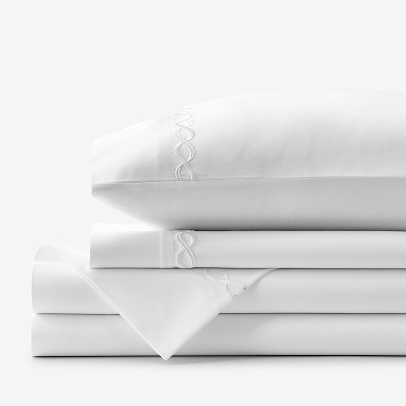 Marcella Premium Smooth Egyptian Cotton Sateen Bed Sheet Set - White, King