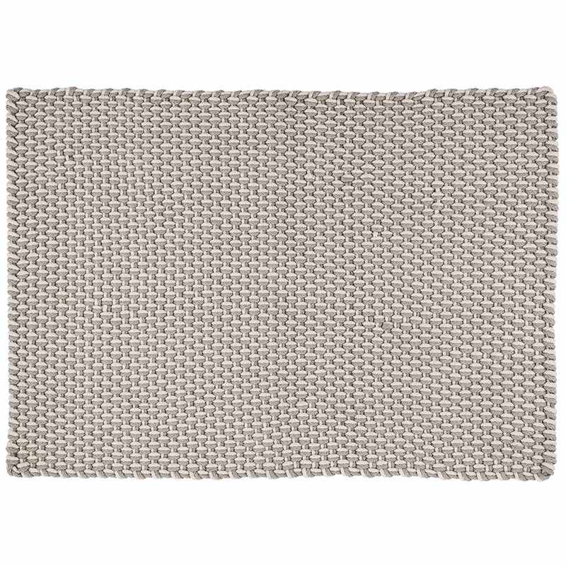 Two-Tone Handwoven Rope Doormat - Gray/Ivory, 2' x 3'