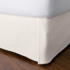Madelyn Egyptian Cotton Matelassé 18 in. Drop Bed Skirt - Ivory