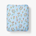 Blossoms and Stripes Classic Cool Cotton Percale Fitted Bed Sheet - Garden Poppies, King