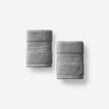 Mirage Aegean Cotton Washcloths, Set of 2 - Slate Gray