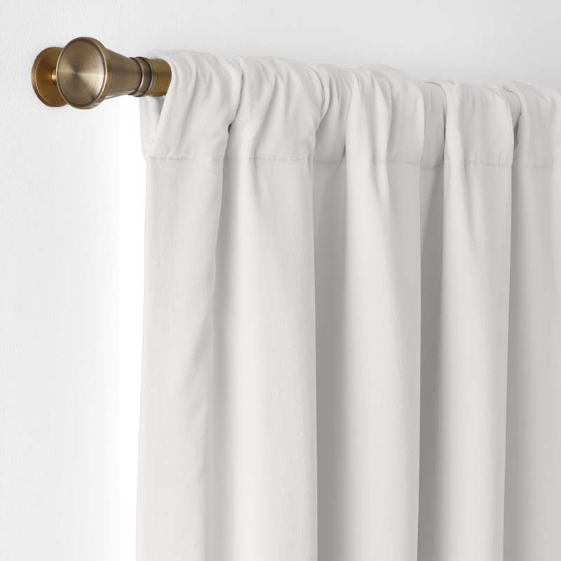 Velvet Blackout Window Curtain - Cream, 84 in.
