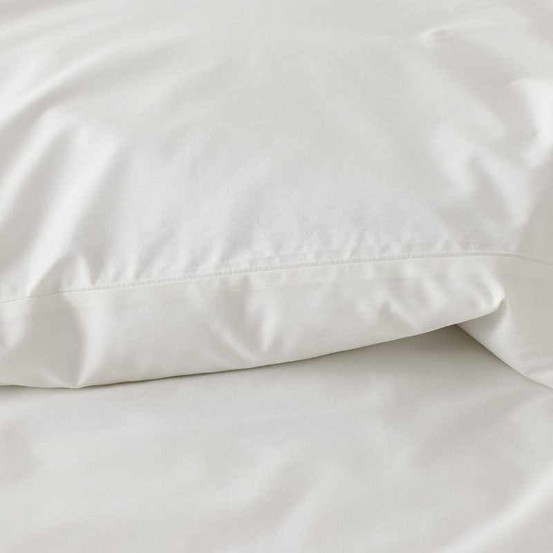 Premium Cool Supima® Cotton Percale Bed Duvet Cover - Cream, Full