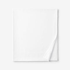 Classic Smooth Rayon Made From Bamboo Sateen Solid Flat Bed Sheets - White, Twin