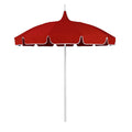 Round Solid Pagoda Outdoor Patio Umbrella, Fiberglass with Push Lift - Jockey Red, 8.5'