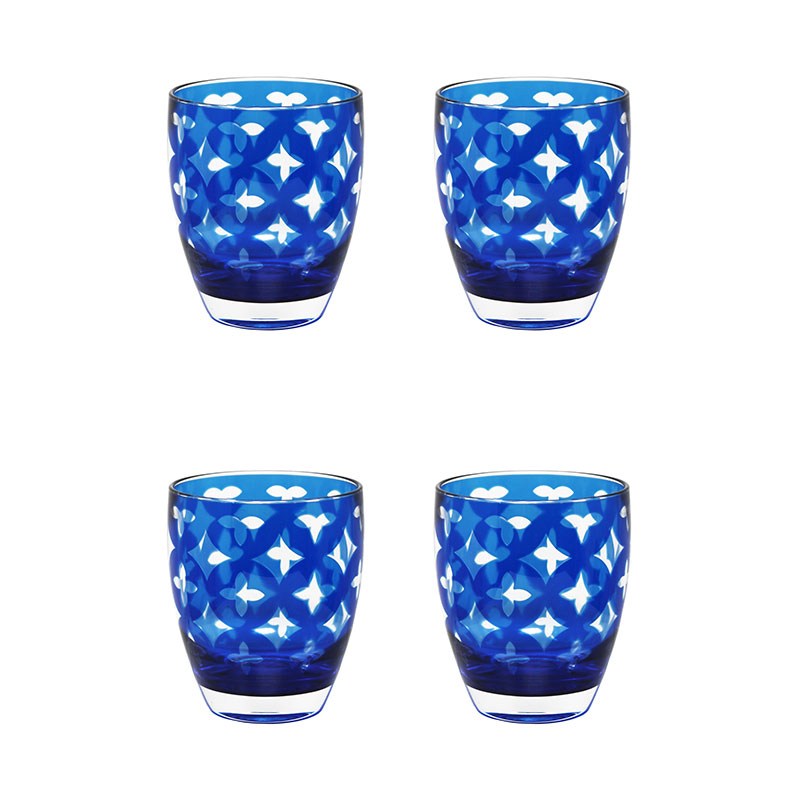 Palazzioi Tumblers, Set of 4 - Blue, Small