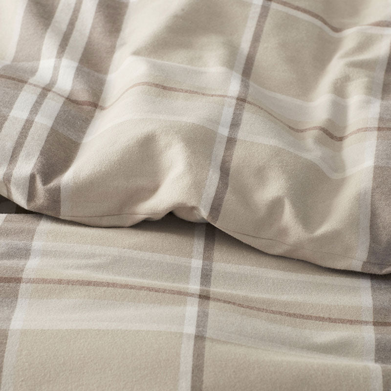 Classic Plaid Ultra-Cozy Cotton Velvet Flannel Sham - Brad, Euro