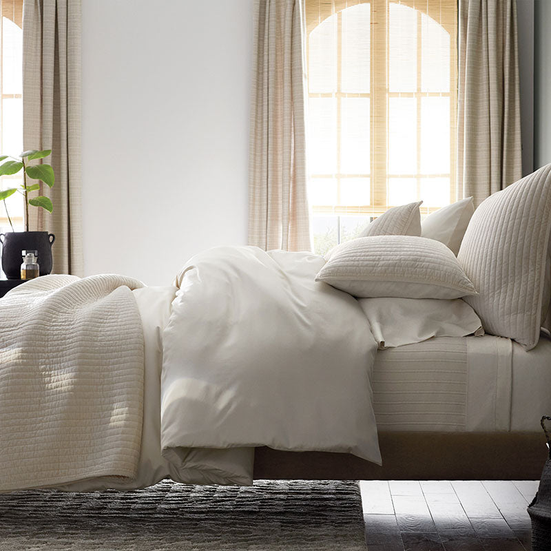 Premium Smooth Supima® Cotton Wrinkle-Free Sateen Duvet Cover - Ivory, Twin/Twin XL