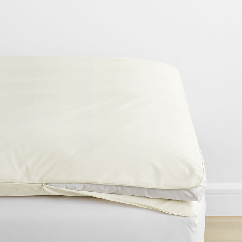 Classic Cool Cotton Percale Mattress Topper Cover - Cream, Twin XL