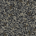 Willowberry Traditional Wallpaper - Black, Swatch