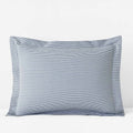 Classic Stripes and Plaids Cool Yarn-Dyed Cotton Percale Sham - Stripe White/Blue, Standard