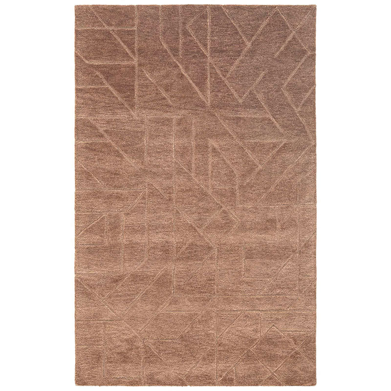 Relief Hand Tufted Wool Rug -  Rust, 3' x 5'