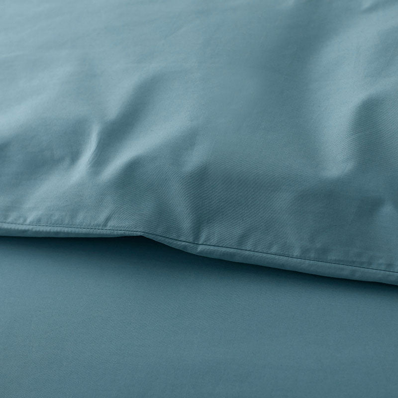 Premium Cool Supima® Cotton Percale Fitted Bed Sheet - Slate Blue, Cal King