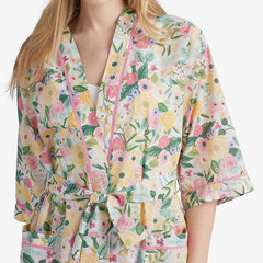 Printed Voile Women's Kimono Robe - Garden Party, XS/S