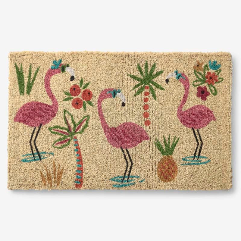 Summer Novelty Coir Doormat - Flamingo, 18 in. x 30 in.