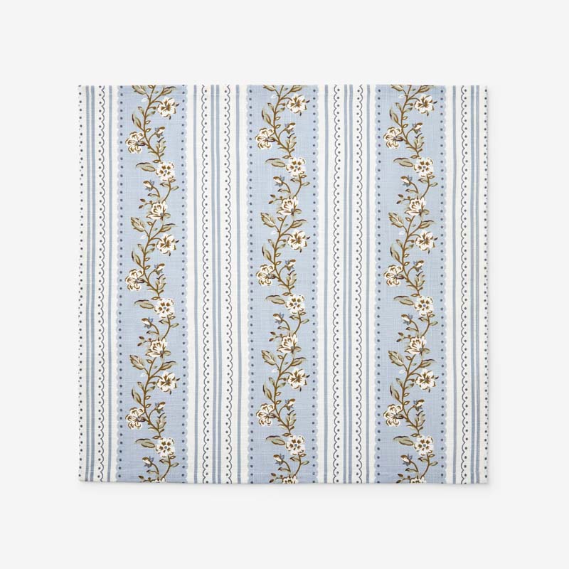 Floral Napkins, Set of 4 - Floral Stripe