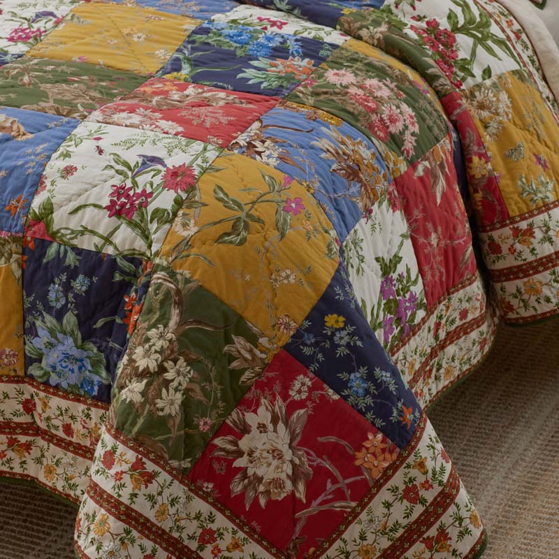 Aaliyah Patchwork Quilted Sham - Green Multi, King