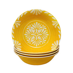 Paloma Cereal Bowls, Set of 4 - Yellow