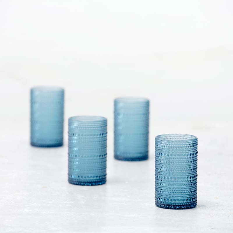 Orbetto Outdoor Drinkware, Set of 4 - Blue, Highball