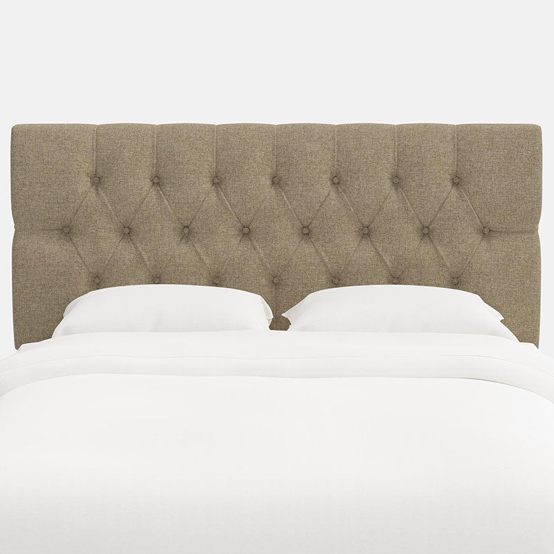 Park Tufted Textured Linen Headboard - Linen, King