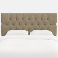 Park Tufted Textured Linen Headboard - Linen, Cal King