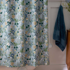 Strawberry Fields Classic Cool Cotton Percale Shower Curtain - Slate