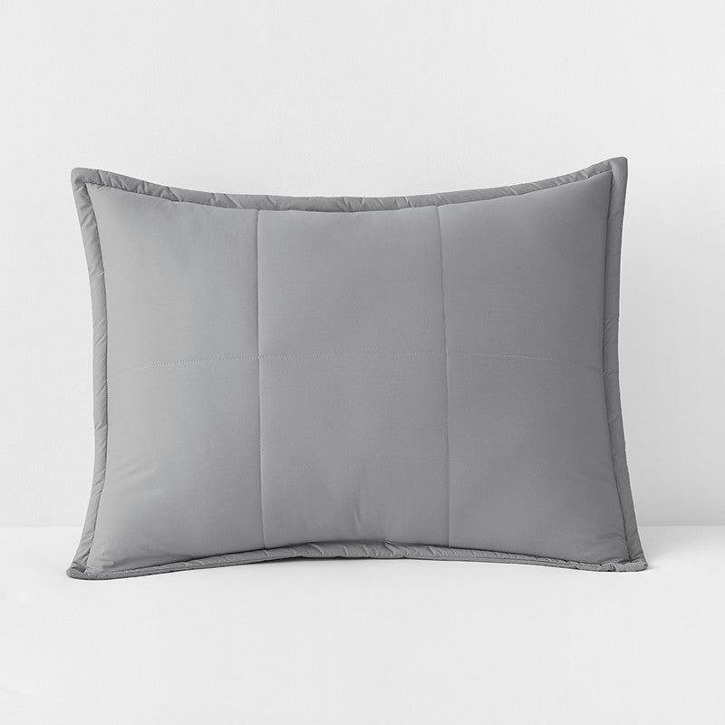Quilted Sham - Light Gray, Standard