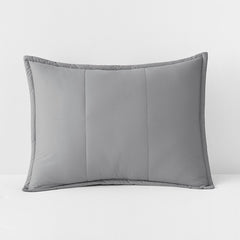 Quilted Sham - Light Gray, Standard