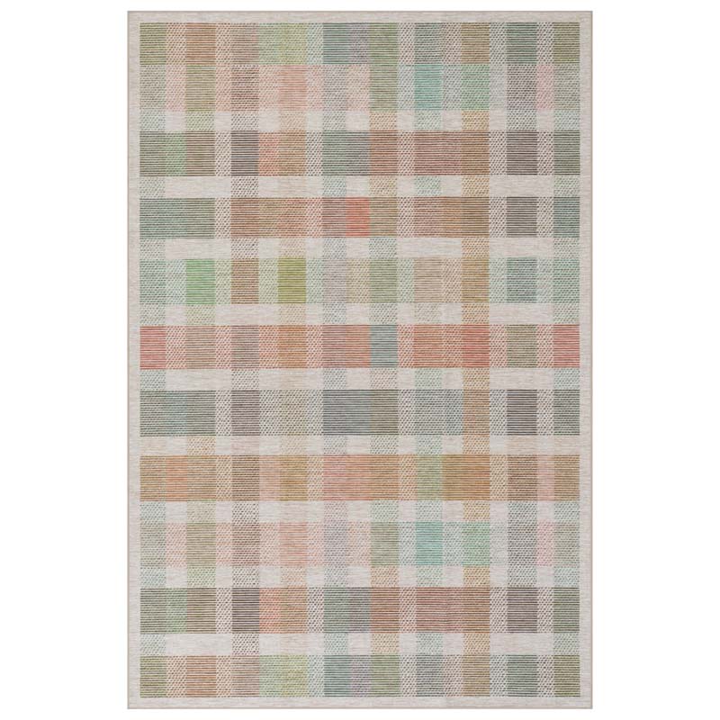 Chanan Farmhouse Plaid Washable Rug - Multi, 5' x 8'