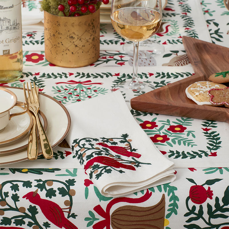 Christmastide Placemats, Set of 4 - Ivory