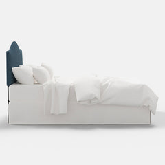 Saddle Textured Linen Headboard - Navy, Twin