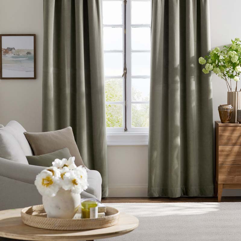 Velvet Decorative Square Pillow Cover - Sage Green, 20 in. x 20 in.