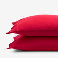 T-Shirt Soft Jersey Knit Pillowcase Set - Red, King