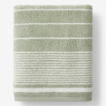 Plush Spa Stripe Bath Sheet - Light Willow
