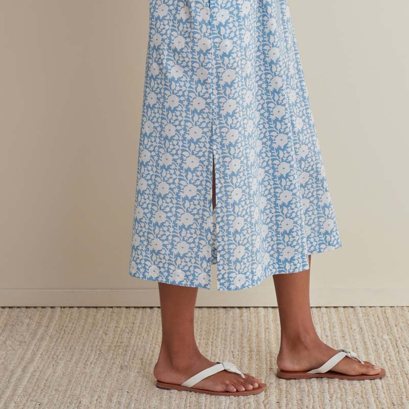 Printed Voile Women's Caftan - Floral Weave, XXL