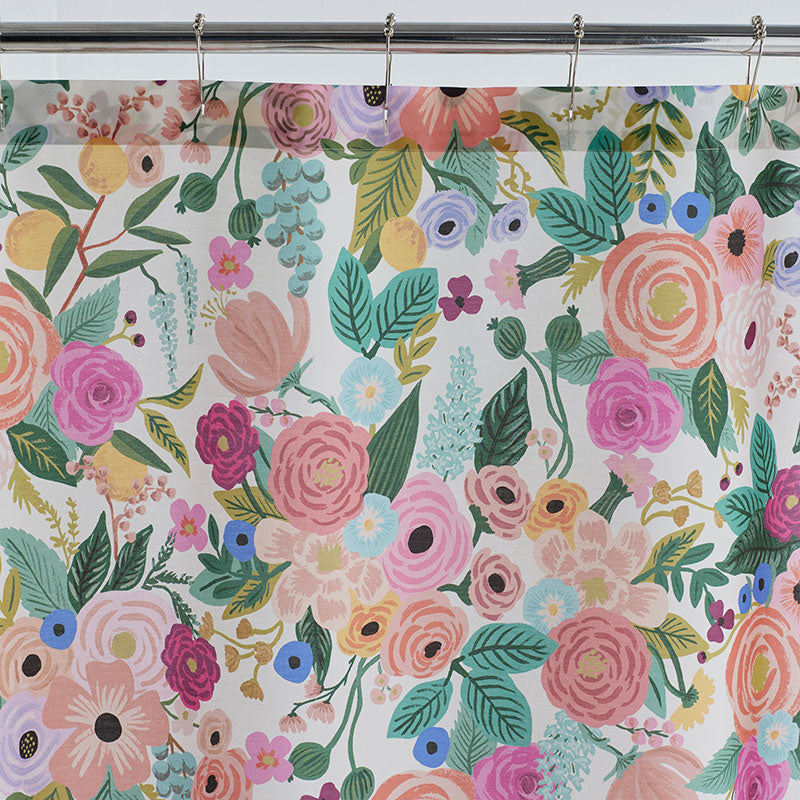 Garden Party Classic Cool Cotton Percale Shower Curtain - Multi