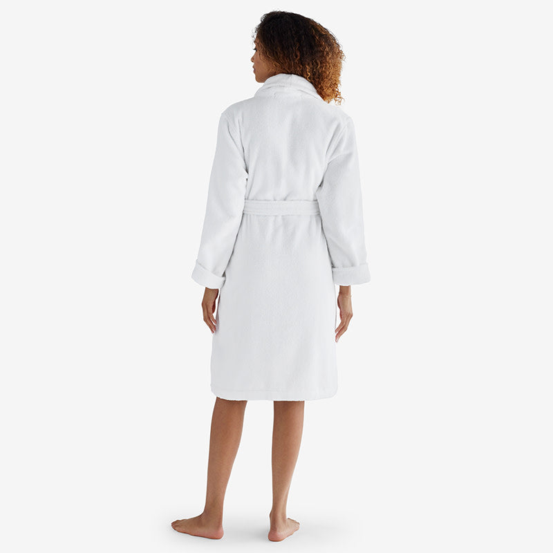 Women's Short Robe - White, L