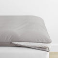 Classic Cool Cotton Percale Mattress Topper Cover - Gray Smoke, King