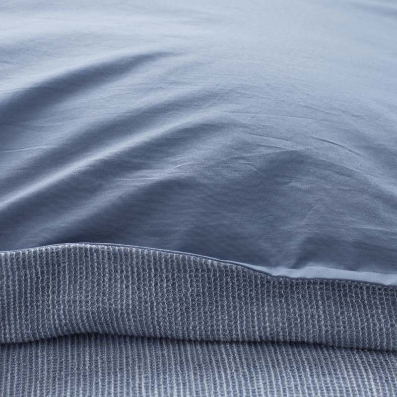 Mini Waffle Duvet Cover - Denim Blue, Full/Queen