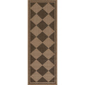Diamond Checkered Outdoor Rug - Black, 2' 7" x 7' 6" Runner