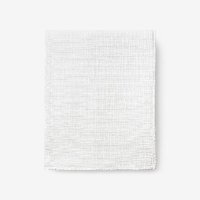 Gossamer Cotton Throw - White