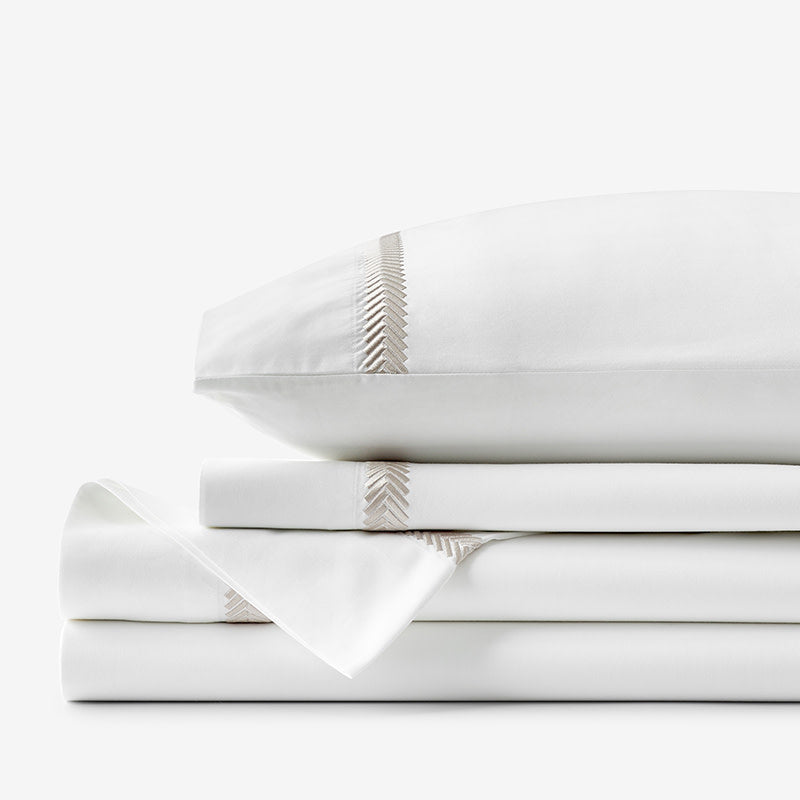 Hewett Luxe Smooth Egyptian Cotton Sateen Bed Sheet Set - Taupe, Queen