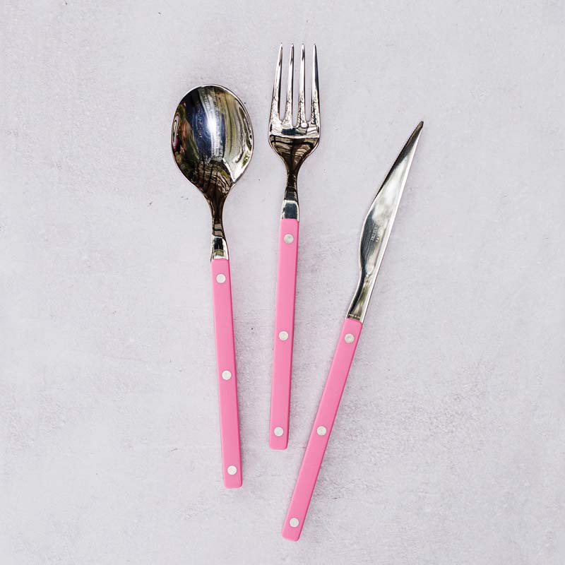 Pastello Flatware, Set of 3 - Pink