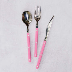 Pastello Flatware, Set of 3 - Pink
