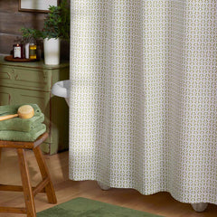 Mini-Prints Garment Washed Cotton Percale Shower Curtain - Tulips