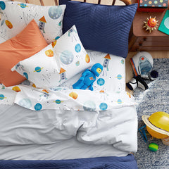 T-Shirt Soft Jersey Knit Pillowcase Set - White, King