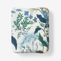 Peacock Classic Smooth Sateen Fitted Bed Sheet - Ivory Multi, Full