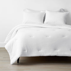 T-Shirt Soft Jersey Knit Comforter Set - White, King/Cal King